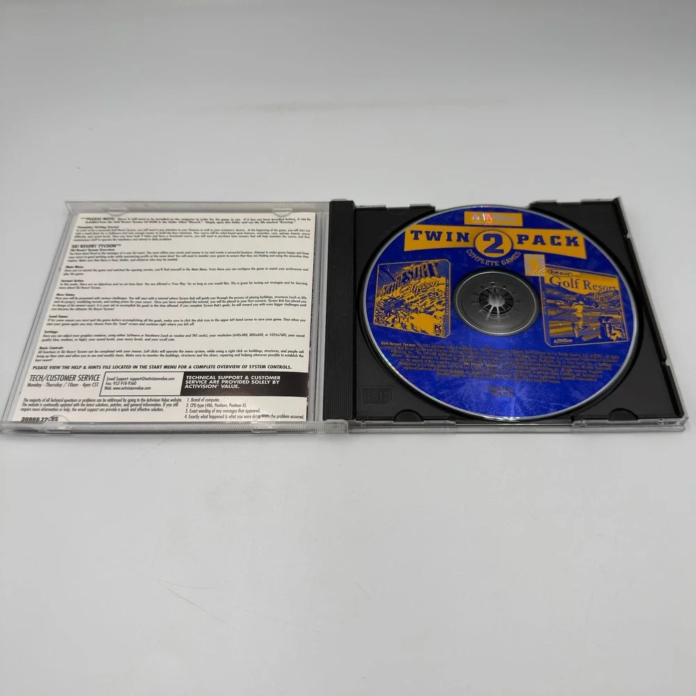 Activision Twin 2 Pack Golf Resort Tycoon and Ski Resort Tycoon PC‎ Games CD-ROM